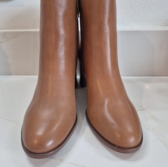 Madewell NWOT, Women's Heeled Leather Boots English Saddle (color), size 7.5 - Picture 12 of 12